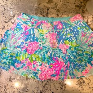 Lilly Pulitzer luxletic tennis skort in fished my wish pattern!